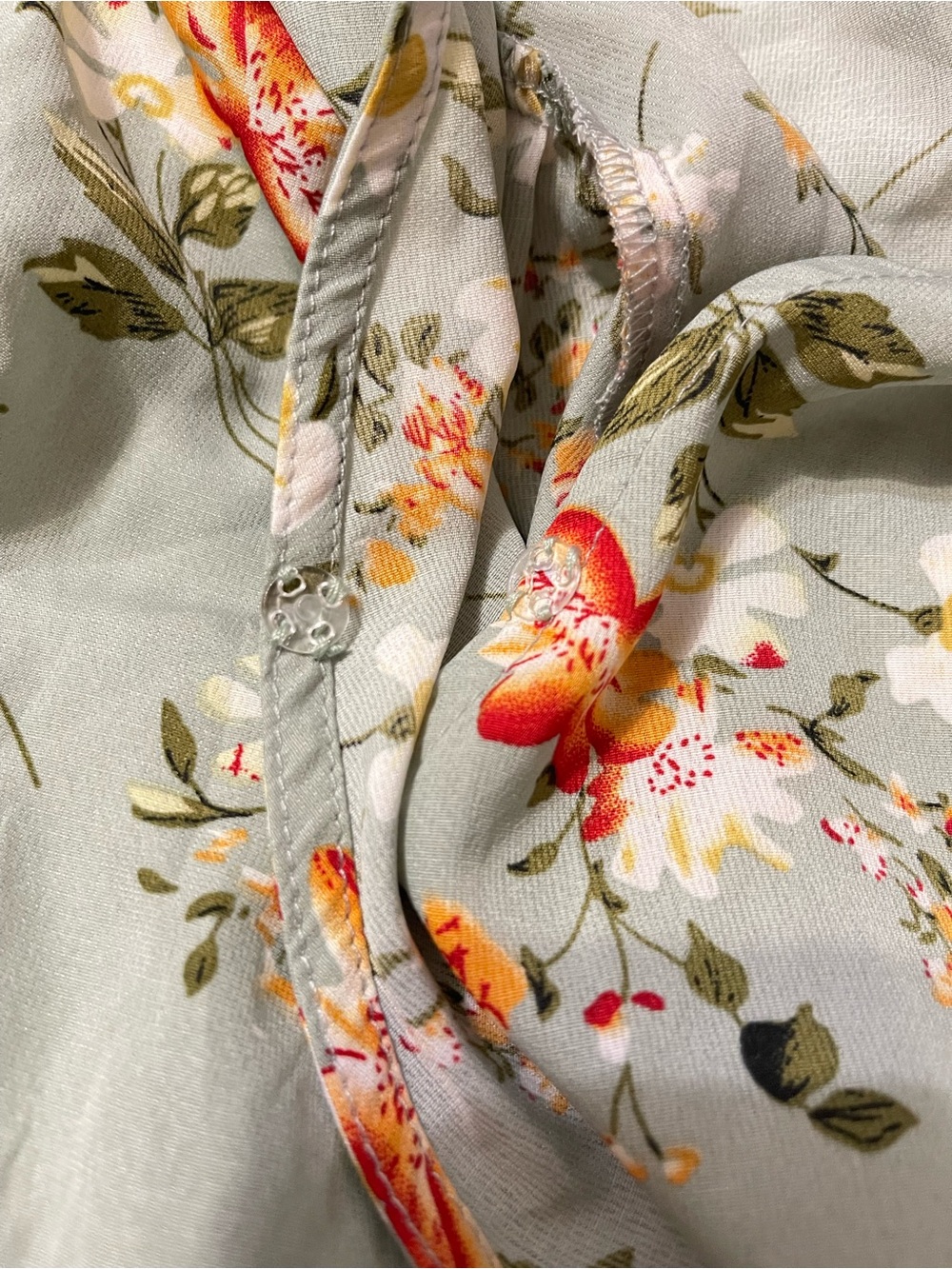 BloomChic Sage Green Floral Midi Dress - Picture 8 of 8